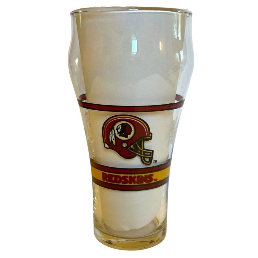 Super Bowl XXVI Vintage Wahington Redskins Pint Glass Coca-Cola NFL Collectible - Picture 16 of 16